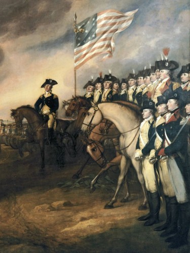 Cover art for The American Revolution Documentary and Ken Burns Headshot, side-by-side
