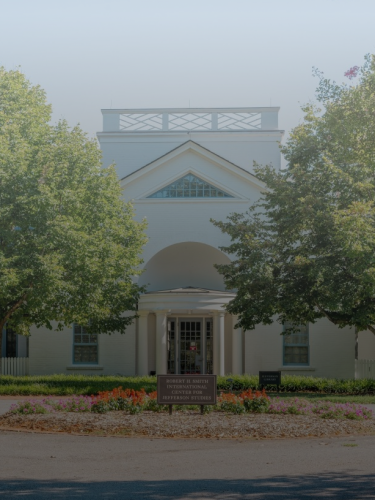 Front entrance of the Thomas Jefferson Library at Monticello.
